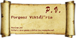 Porgesz Viktória névjegykártya